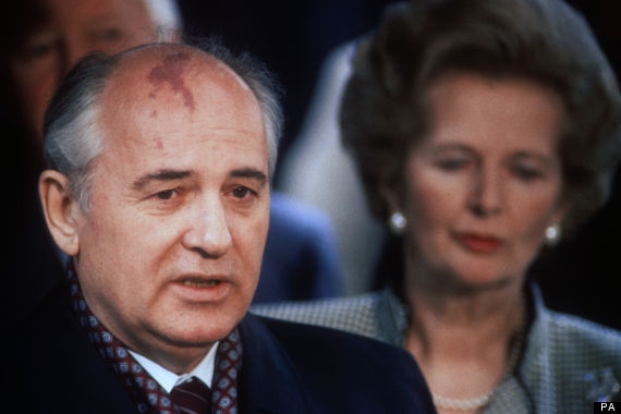 gurbachev in Britain -1989