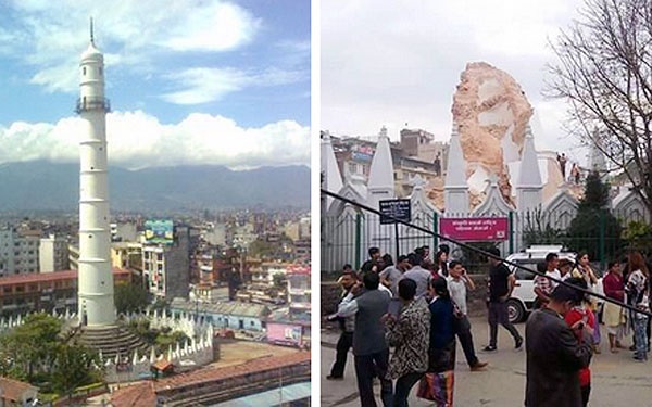 زلزله شدید در نپال، معبد هندوها و میراث جهانی یونسکو را واژگون کرد
