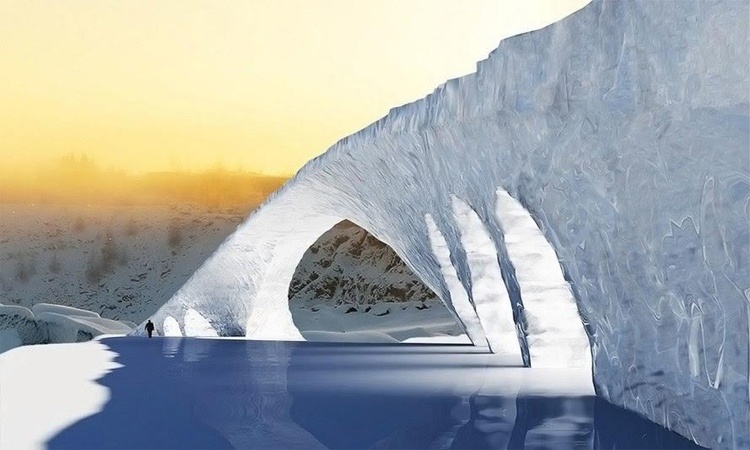 ساخت طولانی‌ترین پل یخی جهان در فنلاند!
