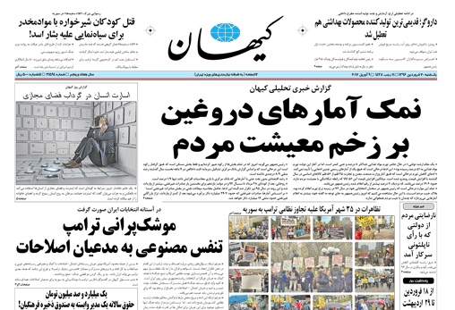 روزنامه کیهان، ۲۰ فروردین