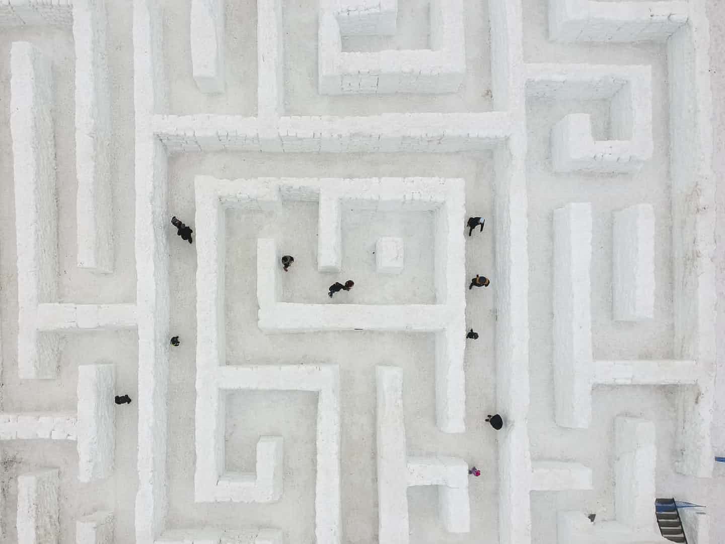 snow maze