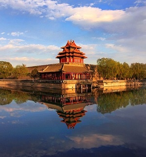 نمایی از معماری شهر ممنوعه در پکن