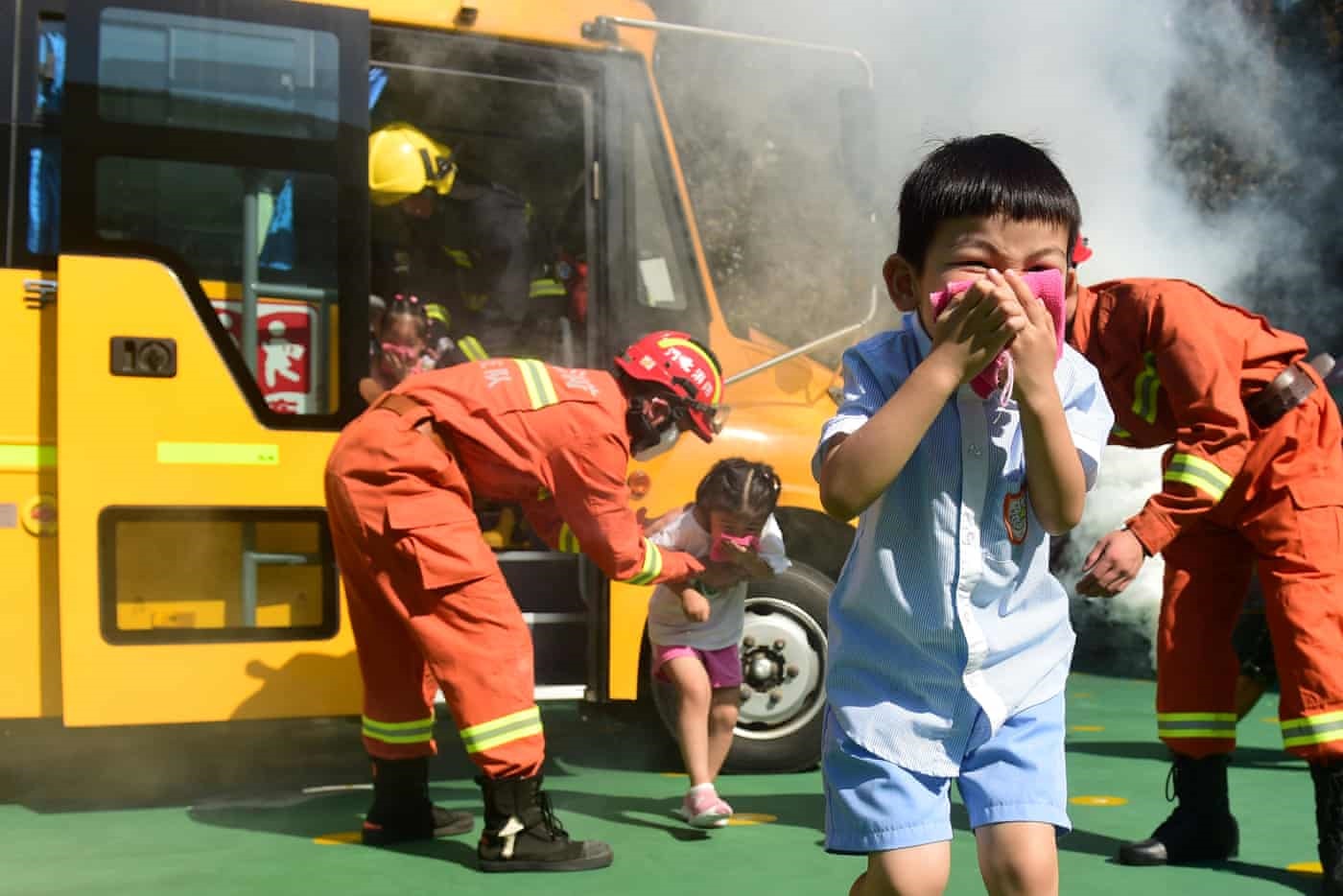 عکس روز: مانور آتش‌سوزی