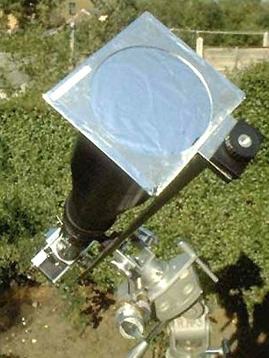 روش قرار دادن فیلتر در مقابل تلسکوپ بازتابی