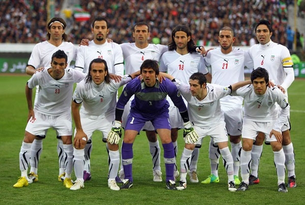 TEHRAN, IRAN - FEBRUARY 29: Iran players line up for a team photo