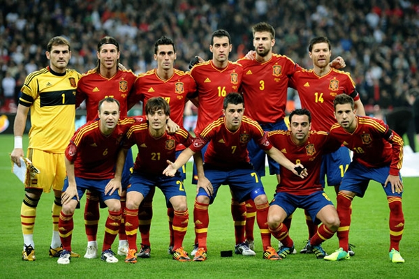 بازیکنان تیم ملی اسپانیا در جام ملت‌های اروپا 2012