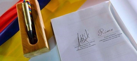 توافق نهایی صلح بین فارک و دولت کلمبیا امضا شد