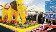 حرکت کاروان گل درشهر،‍ همزمان با برگزاری چهاردهمین نمایشگاه ‌گل و گیاه