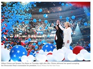 هیلاری کلینتون رسما نامزدی حزب دموکرات را پذیرفت