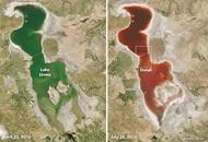 اعلام دلیل قرمزشدن آب دریاچه ارومیه توسط سازمان فضایی ناسا