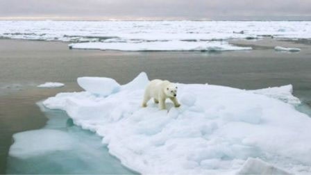 کاهش پوشش یخی ناحیه قطب شمال از سال ۲۰۱۲