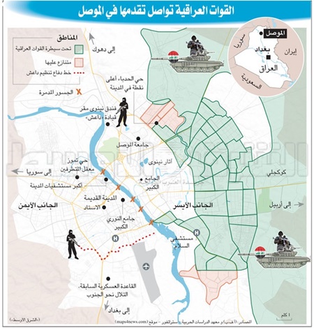 نیروهای عراقی کنترل دانشگاه موصل را به دست گرفتند