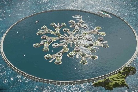 ساخت نخستین شهر شناور جهان در اقیانوس آرام 