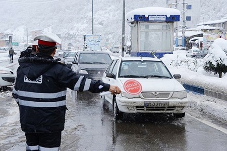  هشدار پلیس راه در خصوص  برف و کولاک در جاده‌ها