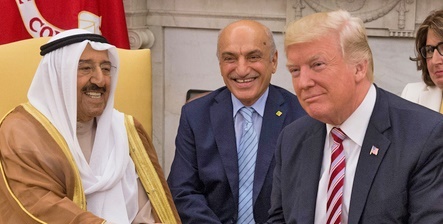گزارش کنفرانس خبری ترامپ و امیر کویت