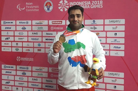 بازی‌های پاراآسیایی جاکارتا ۲۰۱۸؛ سپهوند طلا گرفت و رکورد جهان را ارتقا داد