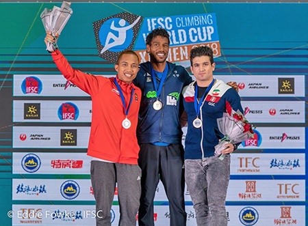 کسب مدال برنز رضا علیپور از ششمین جام جهانی سنگ‌نوردی ۲۰۱۸