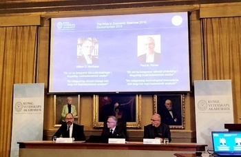 جایزه نوبل اقتصاد ۲۰۱۸ برای نوردهاوس و رومر