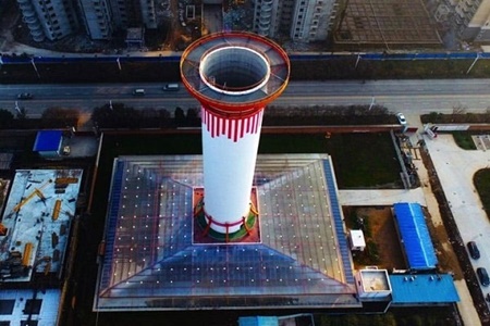 برج ۶۰ متری آلودگی را می‌مکد و هوای پاک تولید می‌کند