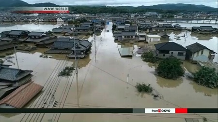 تراژدی سیل و رانش زمین در ژاپن 