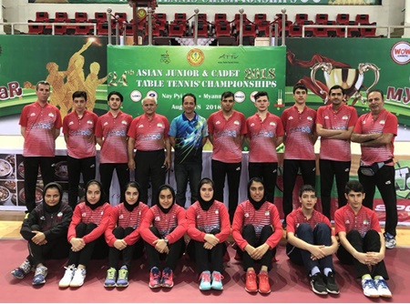 مدال برنز تنیس روی میز نوجوانان و جوانان آسیا برای تیم ایران