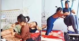 پرستار ۶ ساله پدر کم‌توان جسمی