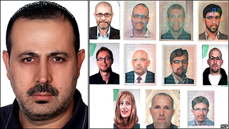 Dubai police released the names and photographs of 11 people who they suspect of involvement in the death of Mahmoud al-Mabhouh (left)