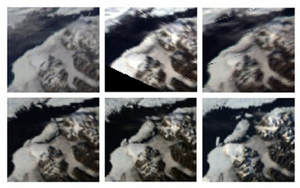 تصاویر ماهواره‌ای از منطقه قطبی کانادا که شکاف برداشتن پوشش یخی را نشان می‌دهد