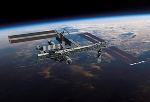ایستگاه فضایی پس از تغییر وضعیت صفحه‌‌های خورشیدی در راهپیمایی فضایی