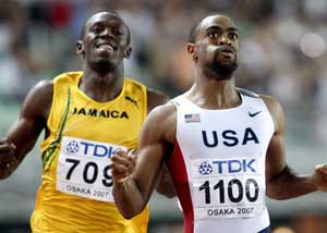 تایسون گای از آمریکا ، قهرمان دو 100 و 200 متر