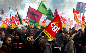 French unions launch open-ended strikes