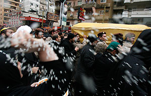 Imad Moughniyah funeral in Beirut's suburbs.February 14, 2008