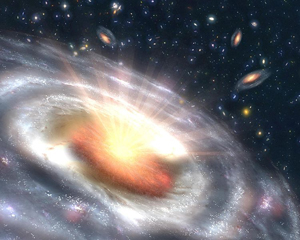 سیاه چاله‌ای در مرکز یک کهکشان