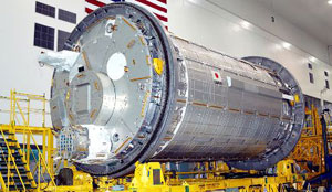 آزمایشگاه فضایی «کیبو» که با ارسال به فضا با موفقیت به ایستگاه فضایی بین المللی متصل شد.