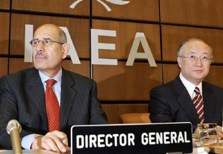 Dr El Baradei and Ambassador Yukia Amano