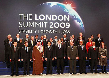 family photograph at the G20 summit on April 2, 2009 in London, United Kingdom. 