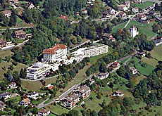 Vista aérea de Mont-Pèlerin, oeste da Suíça, onde os libaneses se reuniram. (swisscastles.ch)