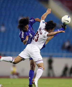 Qatar foward Andres Quintana 