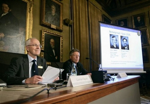 اعلام برندگان جایزه نوبل فیزیک بوسیله آ کادمی علوم سلطنتی سوئد
