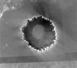 گودال ویکتوریا در سطح مریخ