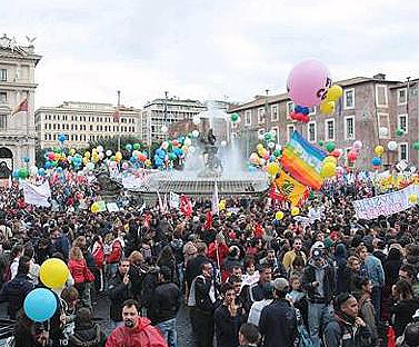 تظاهرات در ایتالیا