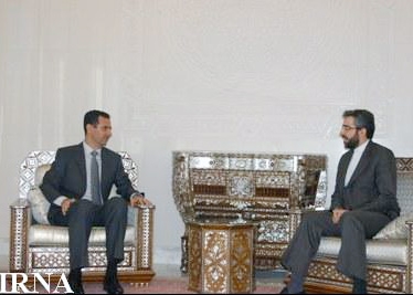 دیدار معاون دبیر شورای عالی امنیت ملی ایران با رئیس جموری سوریه