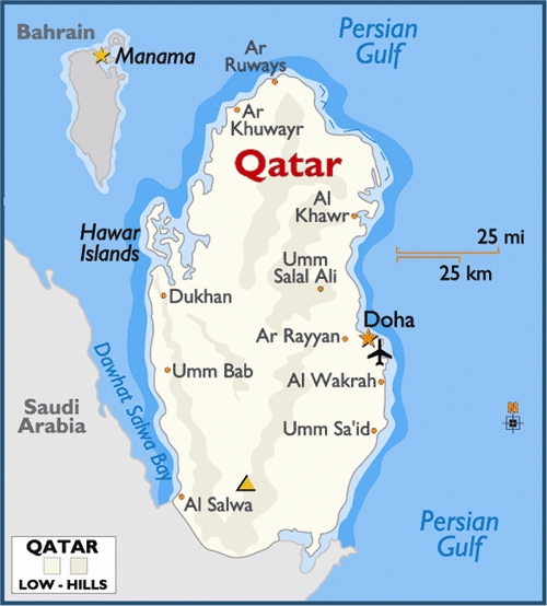 نقشه کشور قطر
