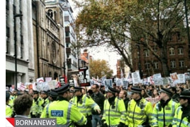 تظاهرات دانشجویان در لندن