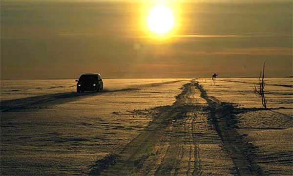 طولانی‌ترین جاده یخی دنیا 