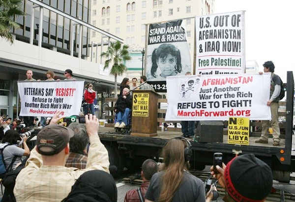 anti-war protest in Los Angeles