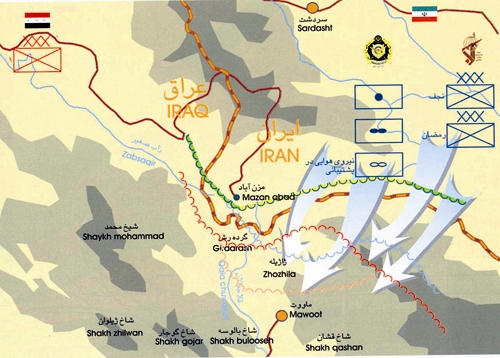 نقشه مرز ایران و عراق
