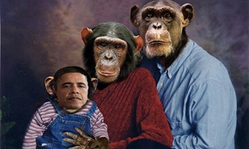 اوباما در لباس میمون