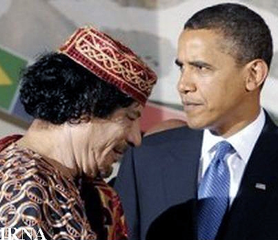 معمر قذافی برای باراک اوباما پیام فرستاد