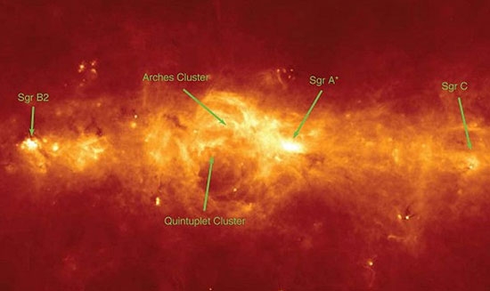 حلقه‌ای در مرکز کهکشان راه شیری کشف شد